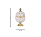 GLASS PINEAPPLE MEDIUM VGC367M CANDY JAR LILY